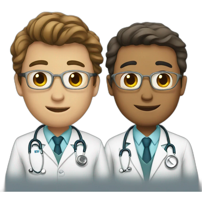 Two doctors in love emoji