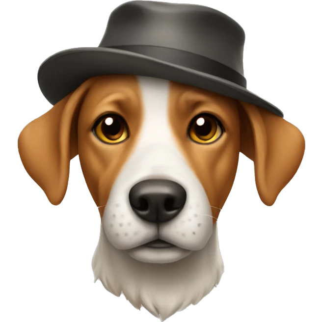 Dog in hat emoji