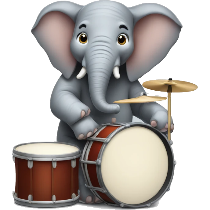 elephant playing the drums emoji