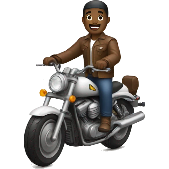 Man riding motorcycle emoji