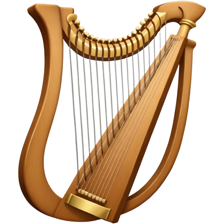 u shaped lyre with 3 strings in the middle emoji