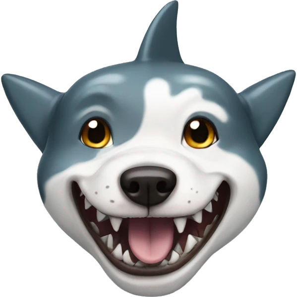 Dog as a shark emoji