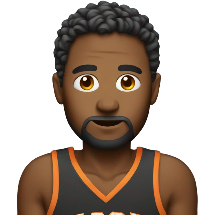 A man with a basketball head emoji