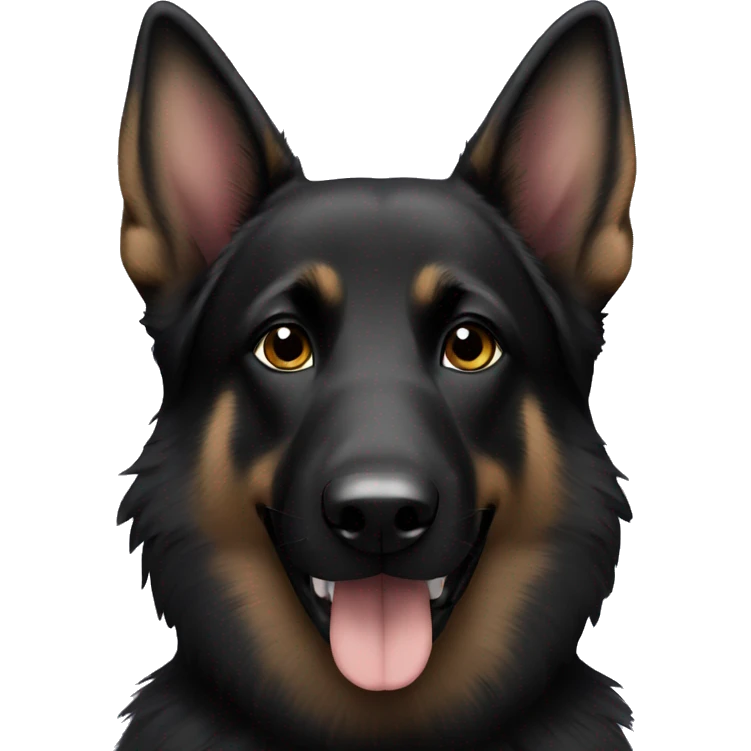 Black German shepherd emoji