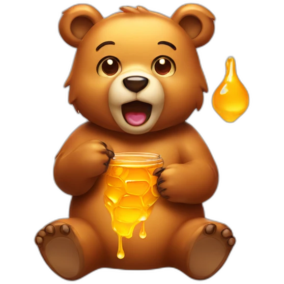 bear dripping in honey emoji