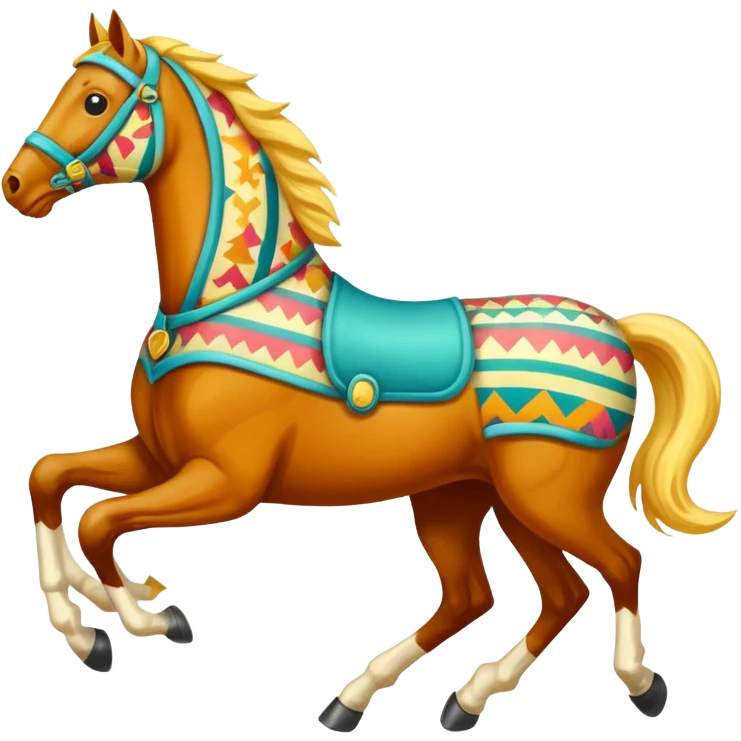retro horses emoji