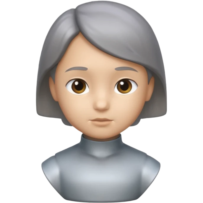 gray metal child bust emoji