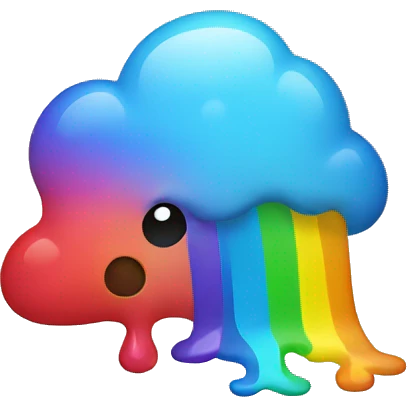 Rainbow vomitting emoji