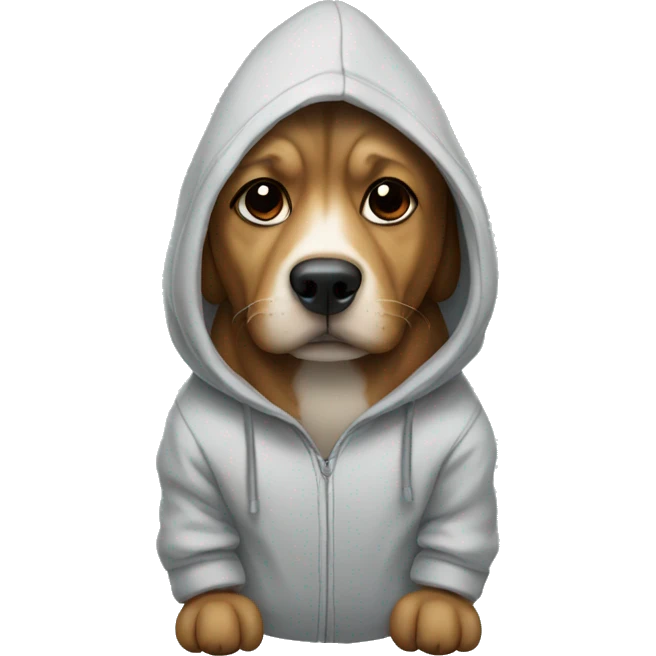 Dog in a hoodie emoji