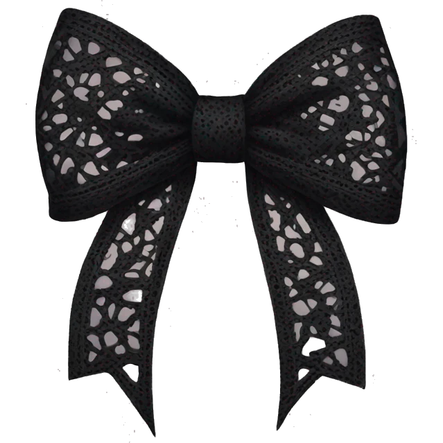 black lace bow emoji