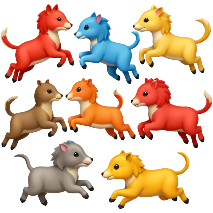 jumping animals emoji