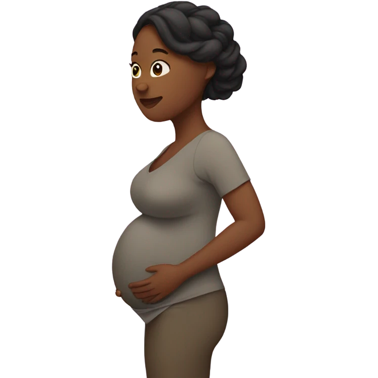 Woman very pregnant emoji