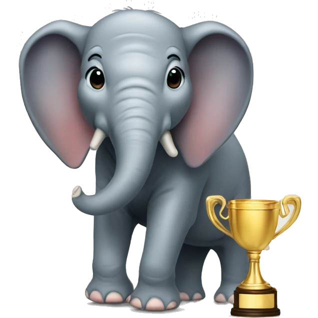 elephant with trophee emoji