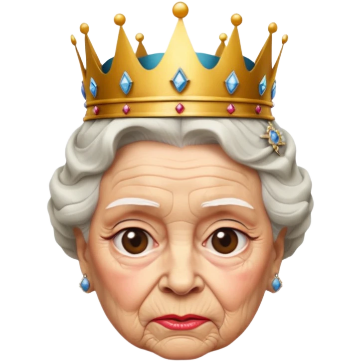 La reine Élisabeth 2 en moche et aigri très laide emoji