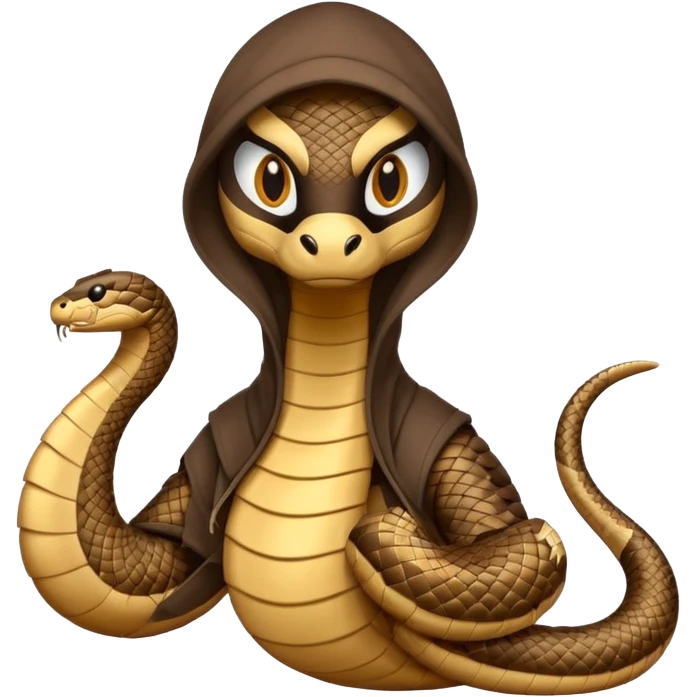 cobra is in its upright defensive posture with wide neck rib posture  emoji