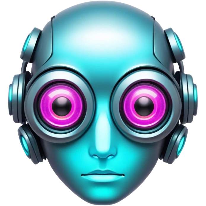 neon cyberpunk style cyber eyes emoji