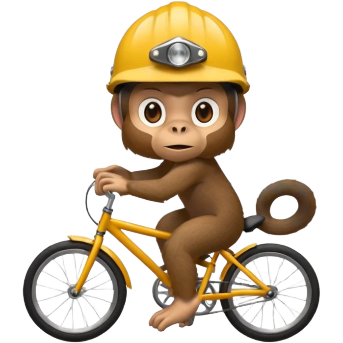 monkey with bicycle helmet emoji