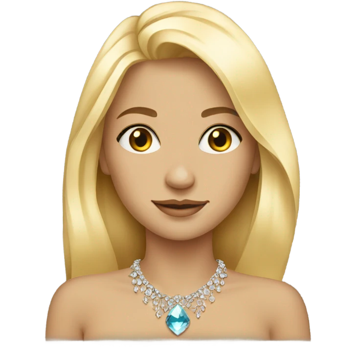 blonde girl with jewelry emoji