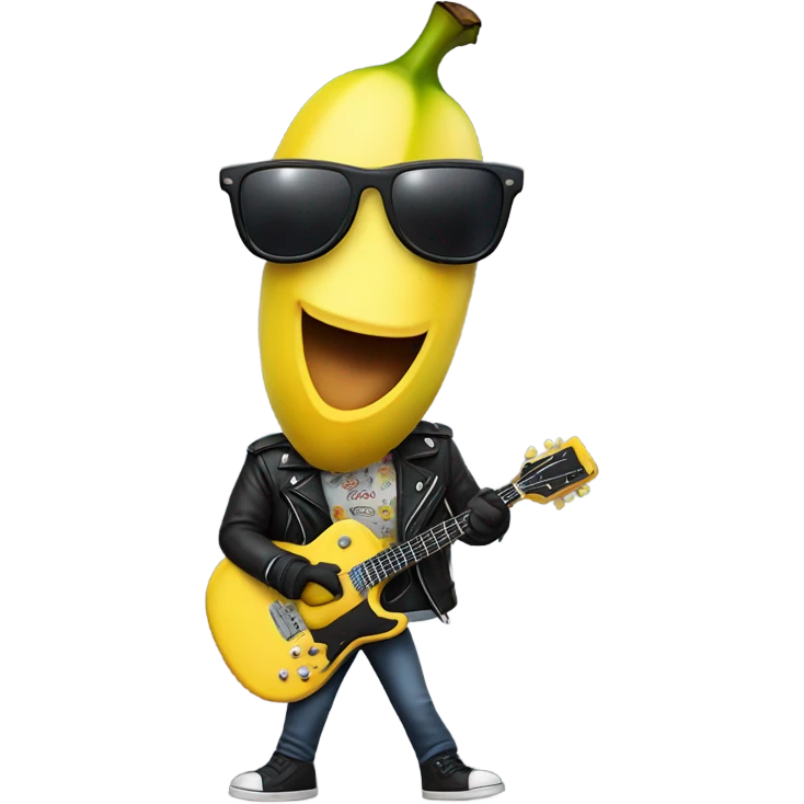Banana rock star emoji