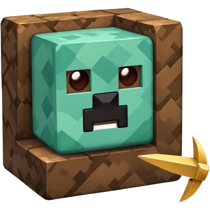 create a tuff block from minecraft emoji