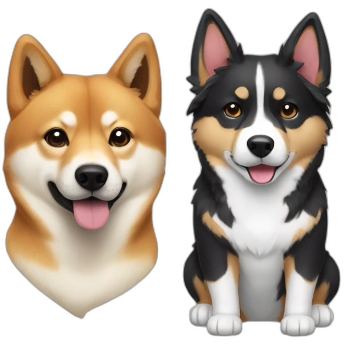 Shiba and Aussie-Shepherd emoji