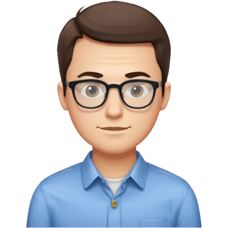 a bespectacled man who works for a tech company emoji
