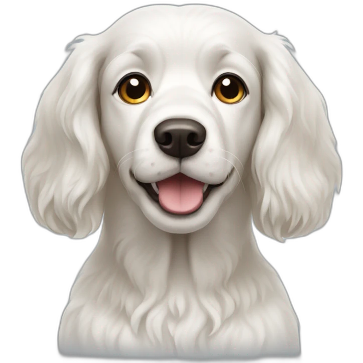 White spaniel dog emoji