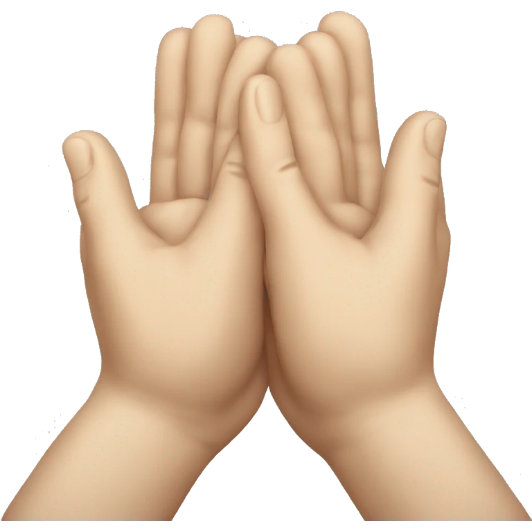 Folded Hands with please face emoji