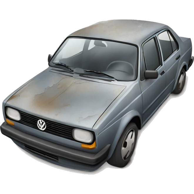 Beat up Volkswagen Jetta emoji