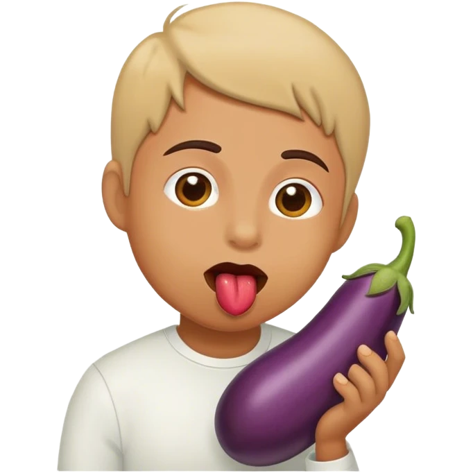 licking eggplant emoji