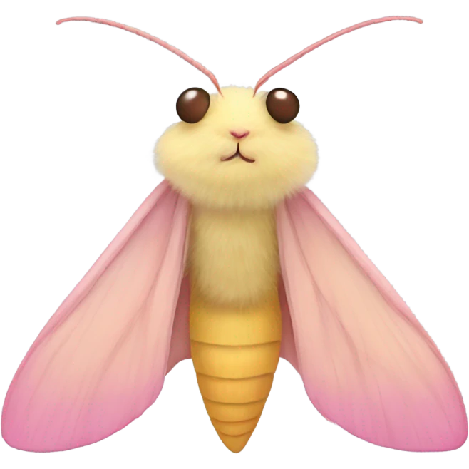 Fluffy normal Rosy maple moth emoji