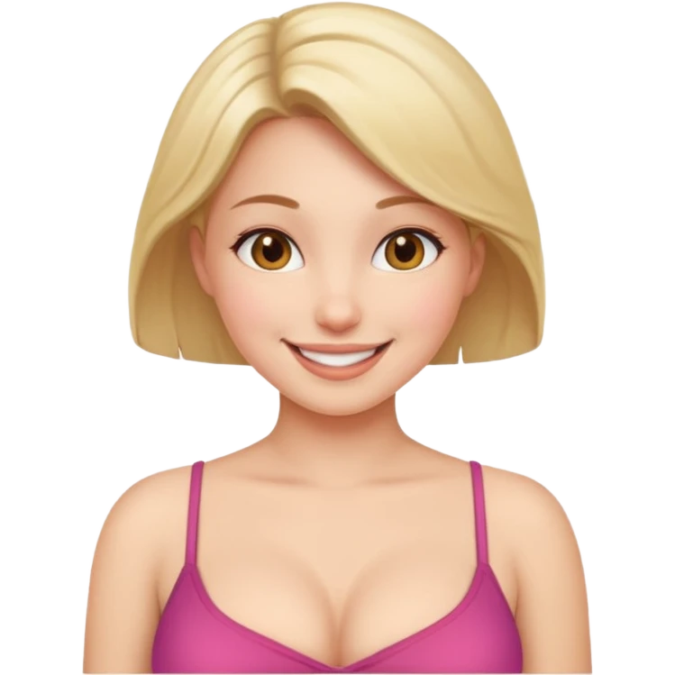 one girl with boobs emoji