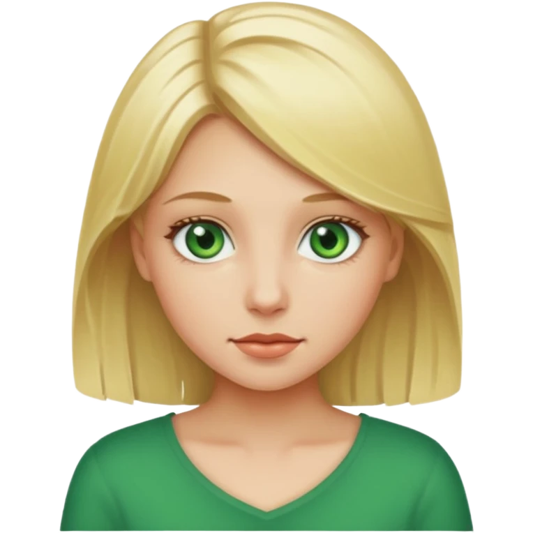 Girl blonde Green eyes emoji