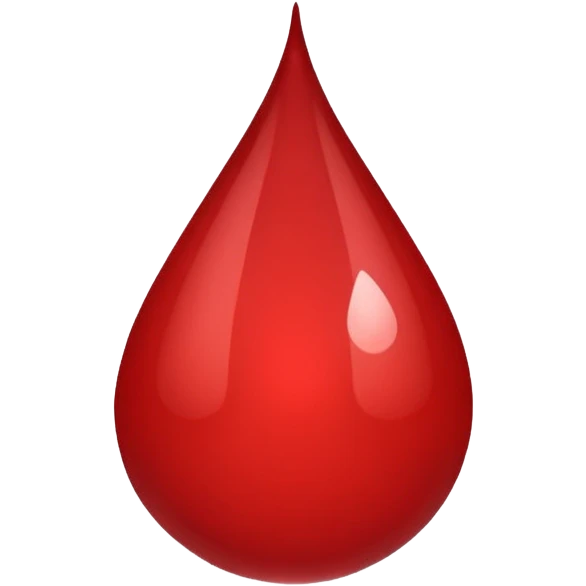 single blood drop emoji