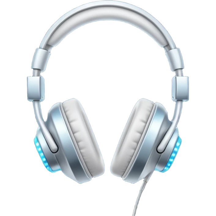 headphones with sparkles and AI letters emoji
