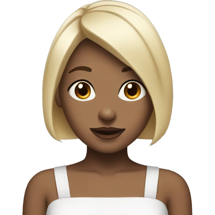 short hair blond girl with white bunny ears emoji