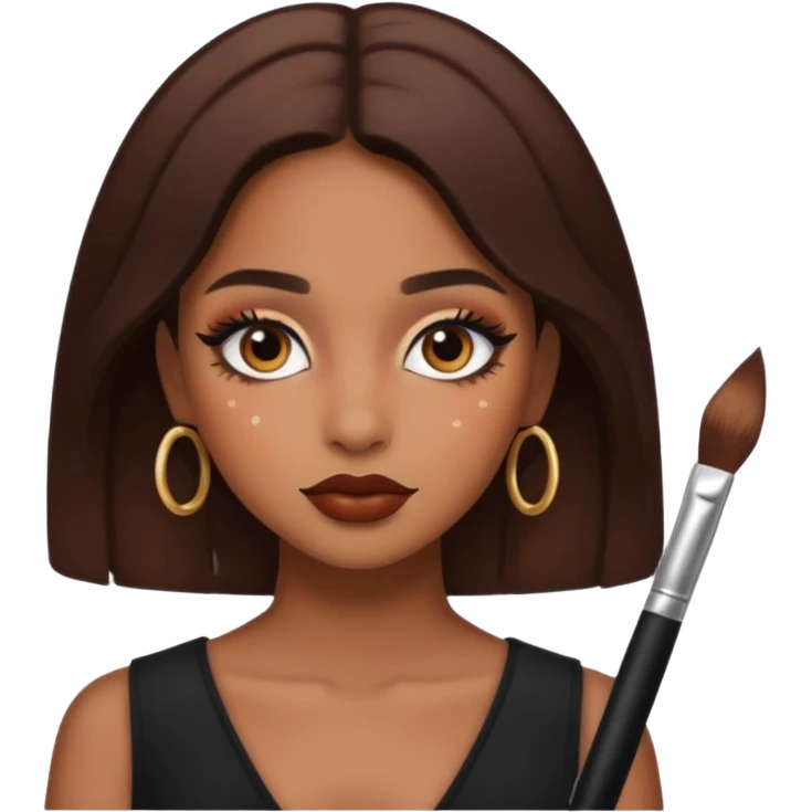 Brown girl aesthetic emoji