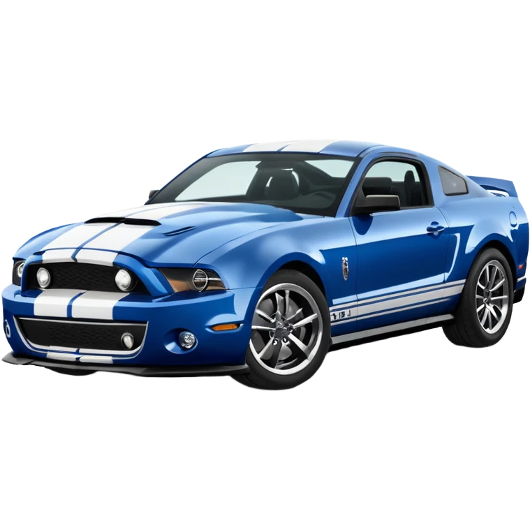 Blue mustang Shelby with white stripes emoji
