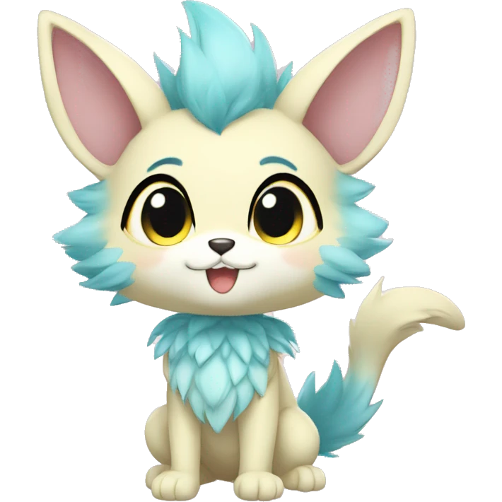 Anthro-Pastel-Fur-Sona-Chibi-Shiny-Fakémon full body emoji