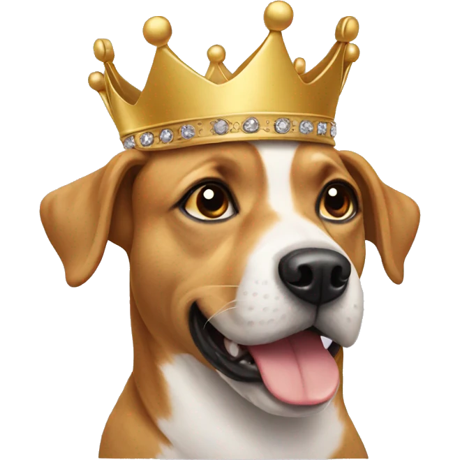 dog with a crown emoji