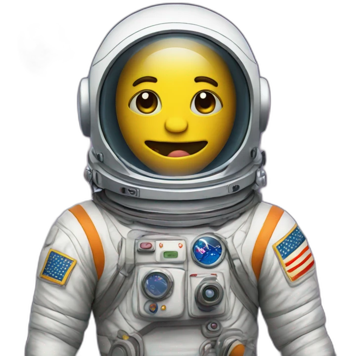 Make a monster astronaut cartoon  emoji