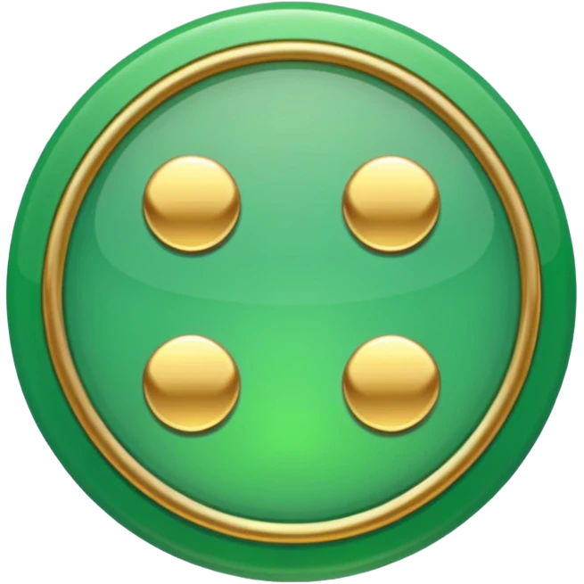 A totally green circle with a good at the middle emoji
