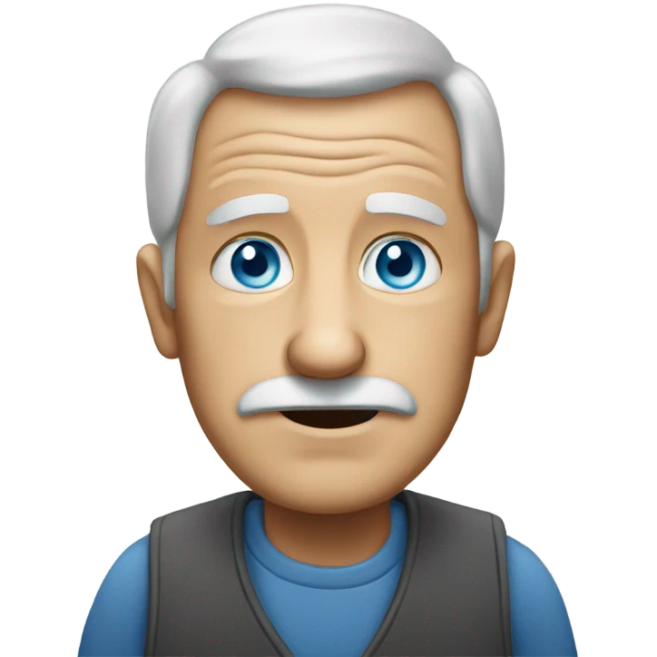 Old man with blue eyes emoji