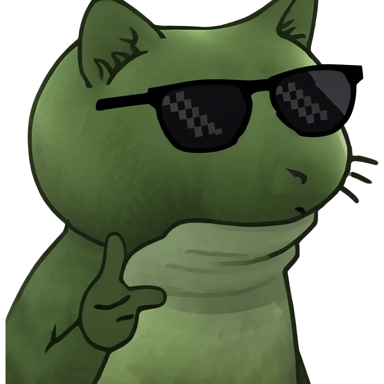 Cat with sunglasses emoji