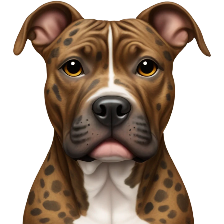 Brindle black nosed pitbull emoji