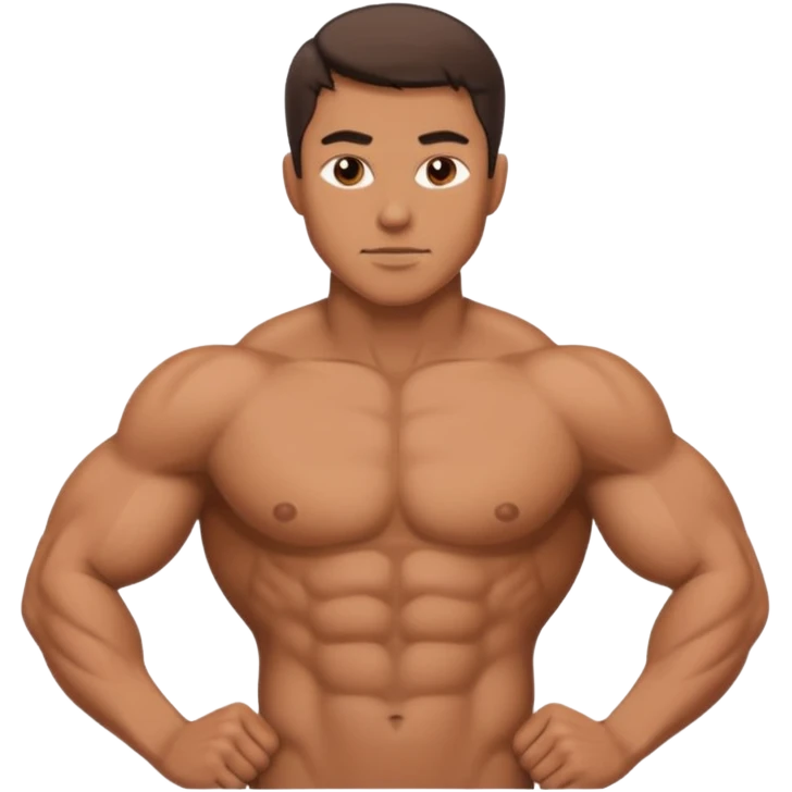 𝐺𝑒𝑛𝑒𝑟𝑎𝑡𝑒 𝑎 𝑛𝑎𝑘𝑒𝑑 𝑚𝑎𝑛 𝑤𝑖𝑡ℎ 𝑛𝑜 𝑐𝑙𝑜𝑡ℎ𝑒𝑠 𝑜𝑛 emoji