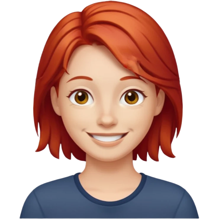relaxed (red hair) emoji