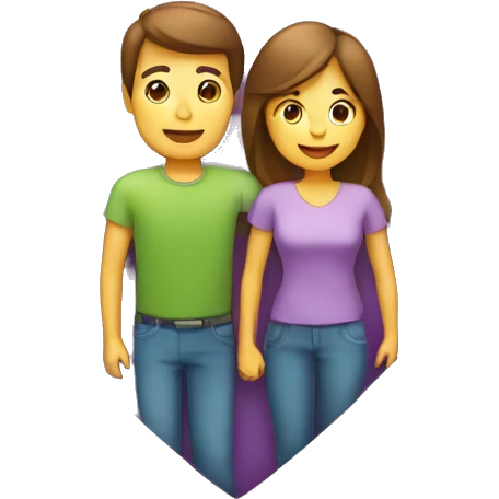 Heart and mom and dad and kids emoji