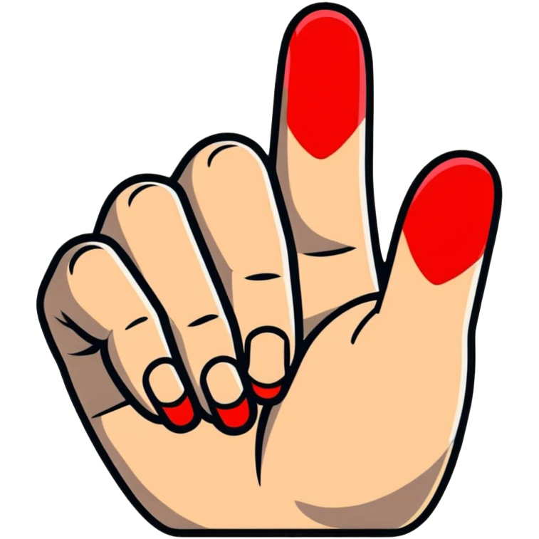 Cute Korean finger heart gesture, hand making a small heart with thumb and index finger emoji