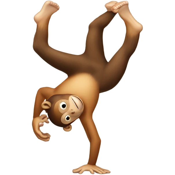 Upside down monkey doing a handstand emoji